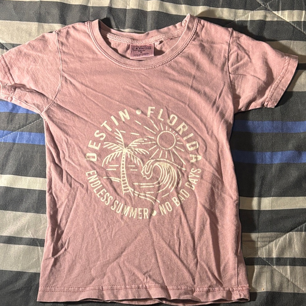 Kids Graphic Tee in Dusty Pink